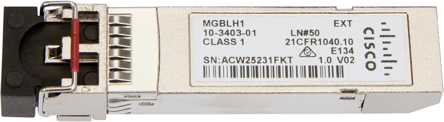 Cisco Émetteur-récepteur SFP MGBLH1 avec mini-GBIC Gigabit Ethernet (GbE) 1000BASE-LH (MGBLH1)