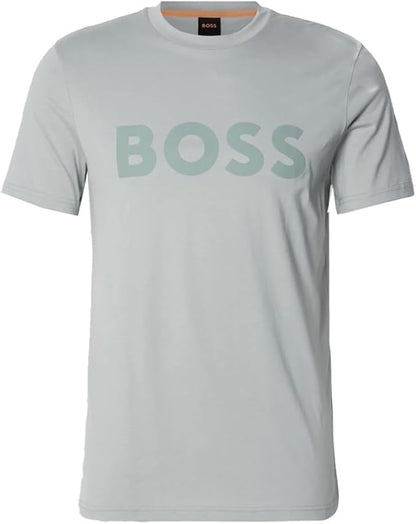 BOSS Hommes Mix&Match T-Shirt R T-Shirt Regular Fit en Coton Stretch avec Logo Contrastant