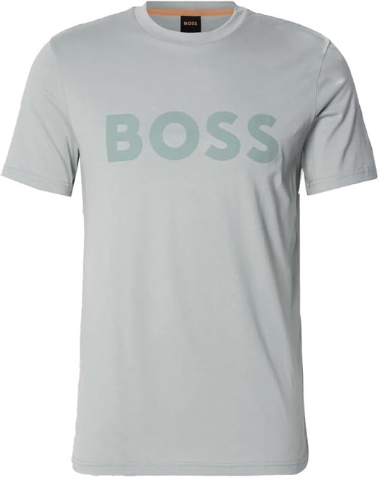 BOSS Hommes Mix&Match T-Shirt R T-Shirt Regular Fit en Coton Stretch avec Logo Contrastant