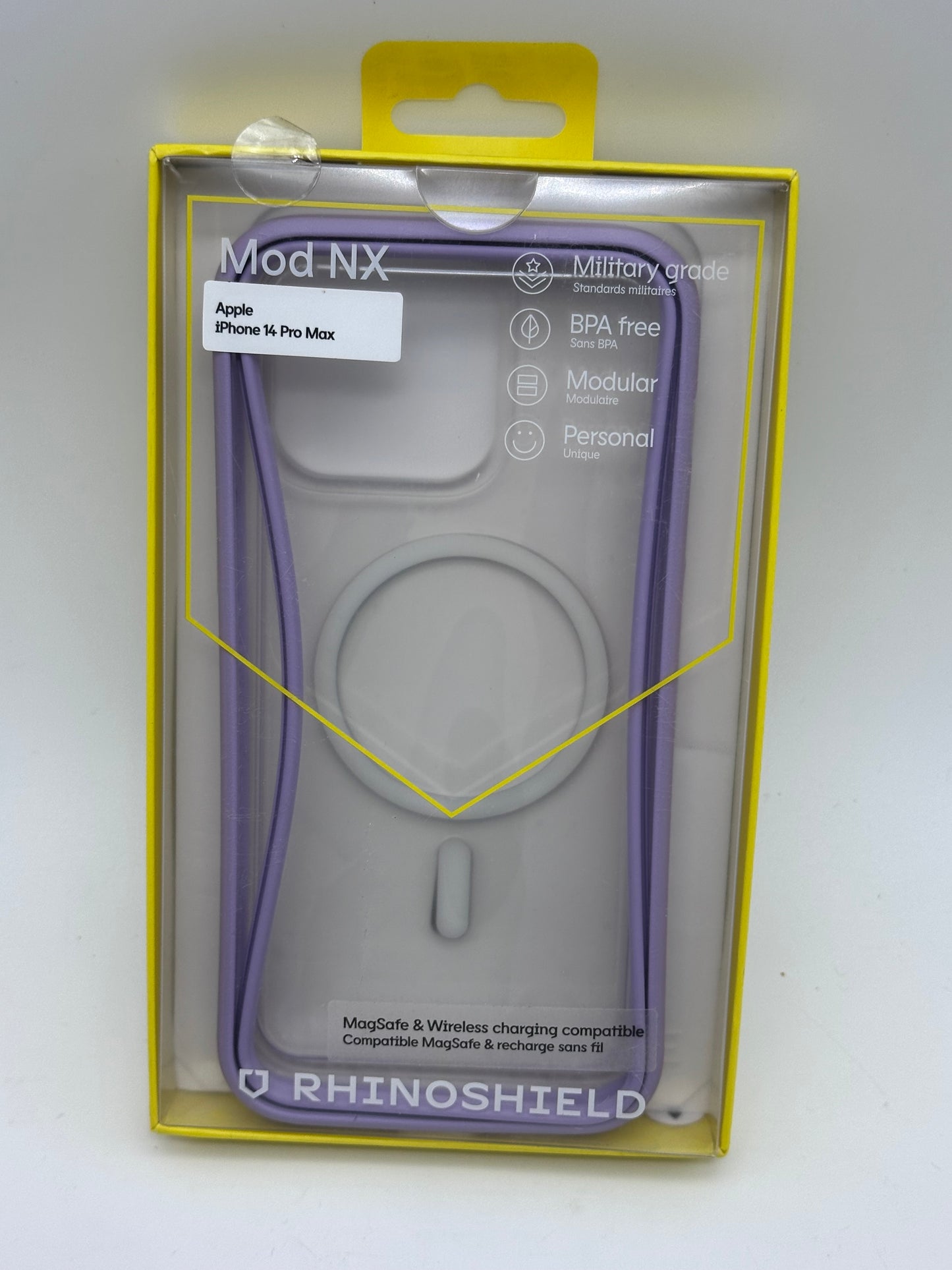 Coque bumper Rhinoshield IPhone 14 Pro Max Mod NX Violet MagSafe