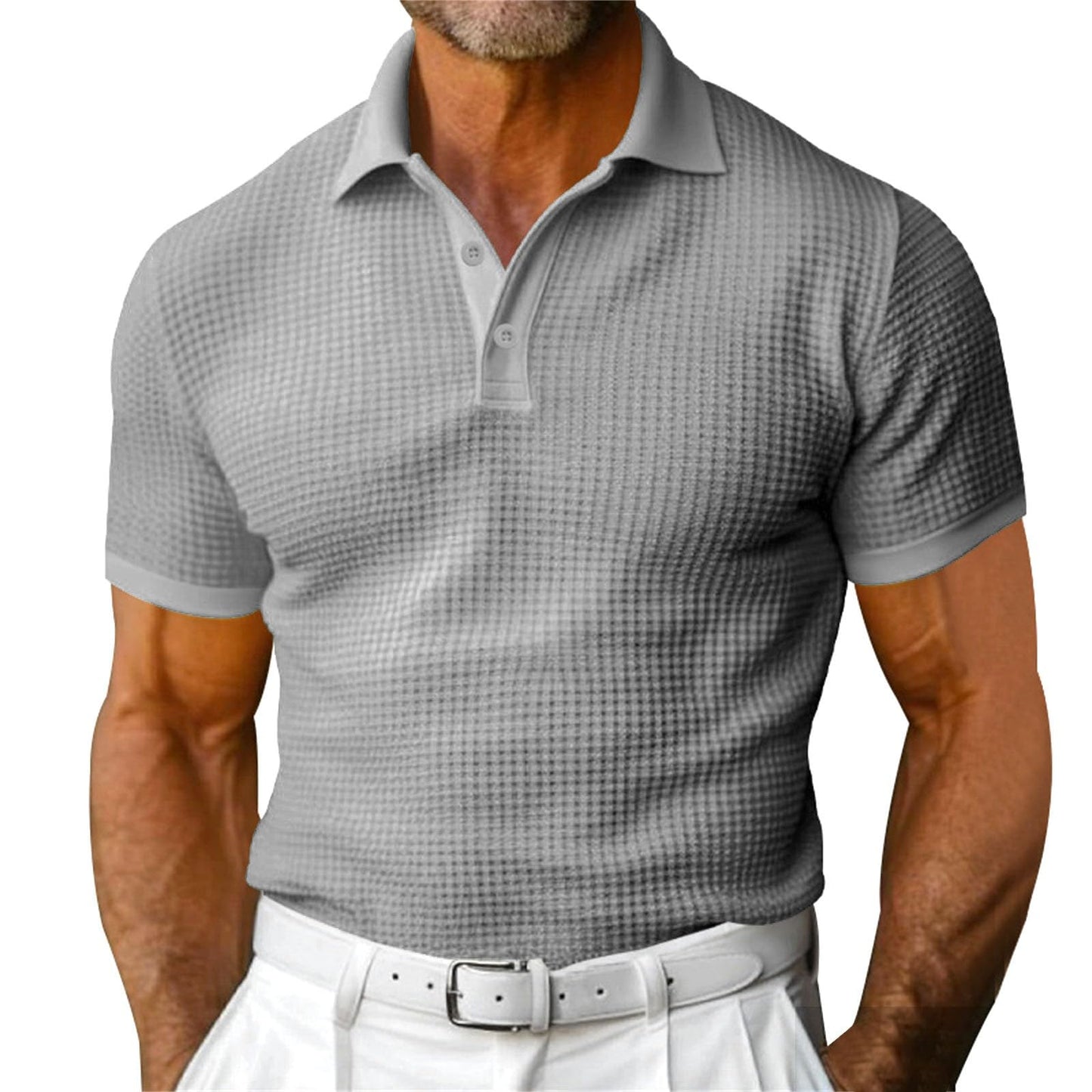 Polo "Signature" Texturé – Col Zippé & Coupe Ajustée