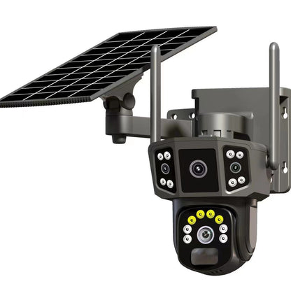 Caméra de surveillance 4G, carte SIMpanoramique à écran solaire extérieur