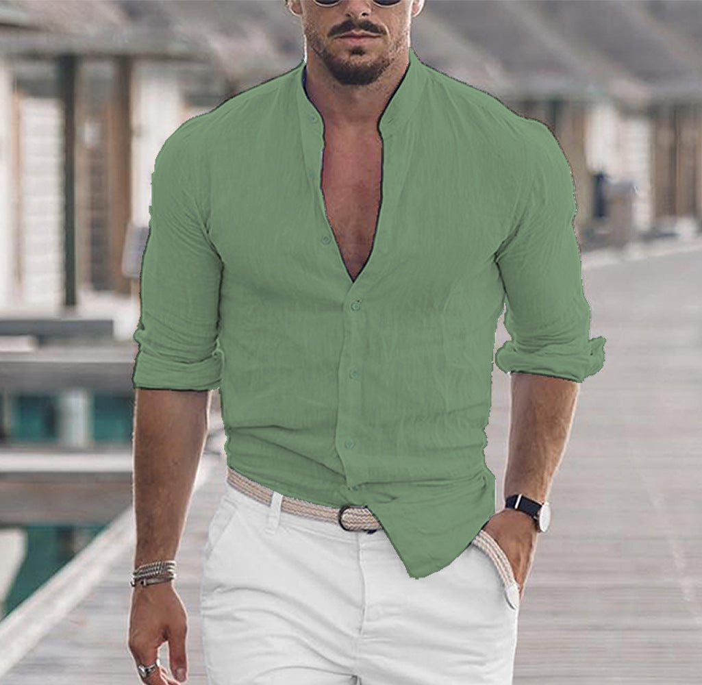 Chemise "Aura Summer" – Col Cubain & Texture Légère
