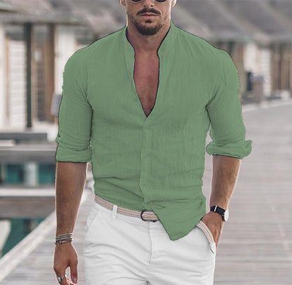 Chemise "Aura Summer" – Col Cubain & Texture Légère