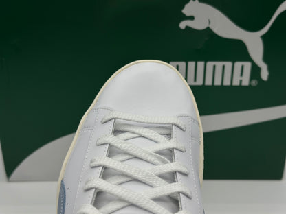 Puma BASKET MID UNISEX - Baskets Montantes - White/Forever Blue/Team Gold/Blanc