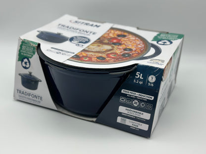 SITRAM SITRASLOW Cocotte ovale fonte d'acier émaillée - 25x12 cm - 5L Induction