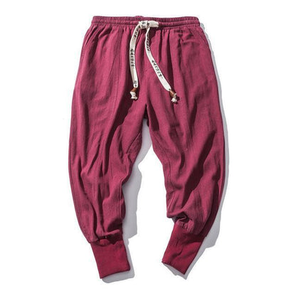 Pantalon Harem "Street-Zen" – Mélange Coton & Lin, Coupe Hip-Hop & Chevilles Ajustées