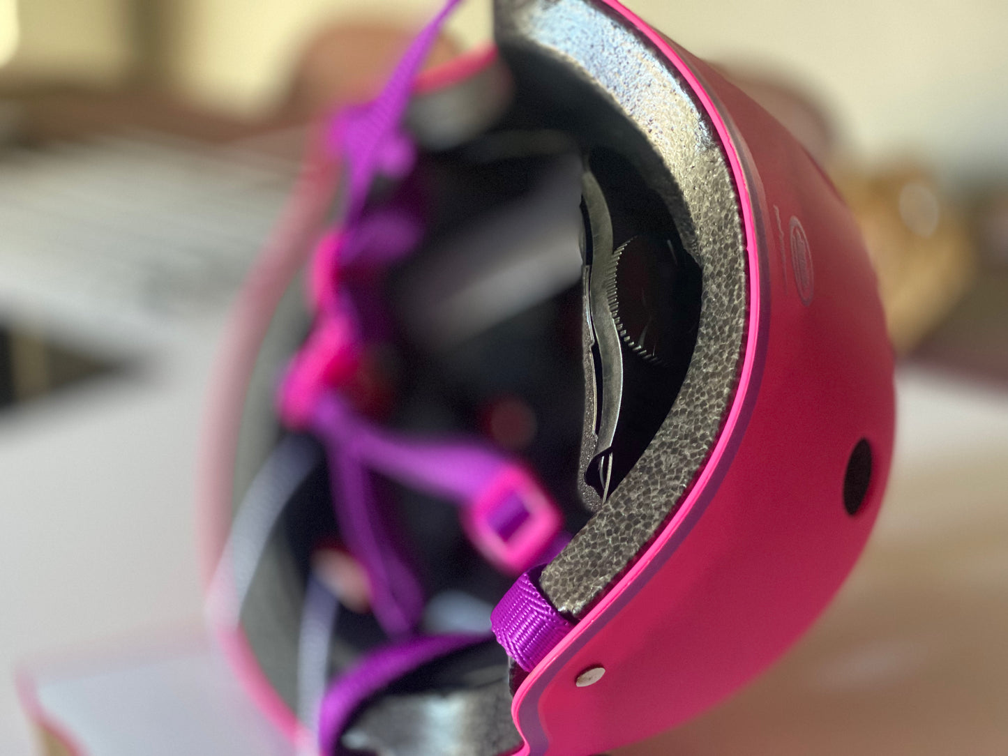 Casque Rose bol taille S (53/55cm) - Rose - Mousse Polyuréthane - Sangles Polyester