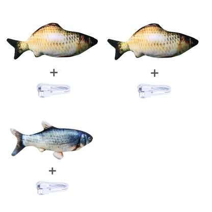 Poisson Interactif "Real-Flop" – Jouet Électrique Sautillant & Rechargeable USB
