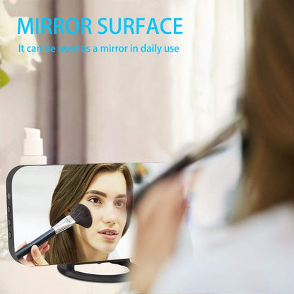 Réveil Numérique LED Miroir Horlogue Digital Réveil de Chevet Réveil Matin Miroir Maquillage Fonction Snooze, Lumière de Nuit, Luminosité Réglable, Double Ports USB Charger Téléphones Intelligents