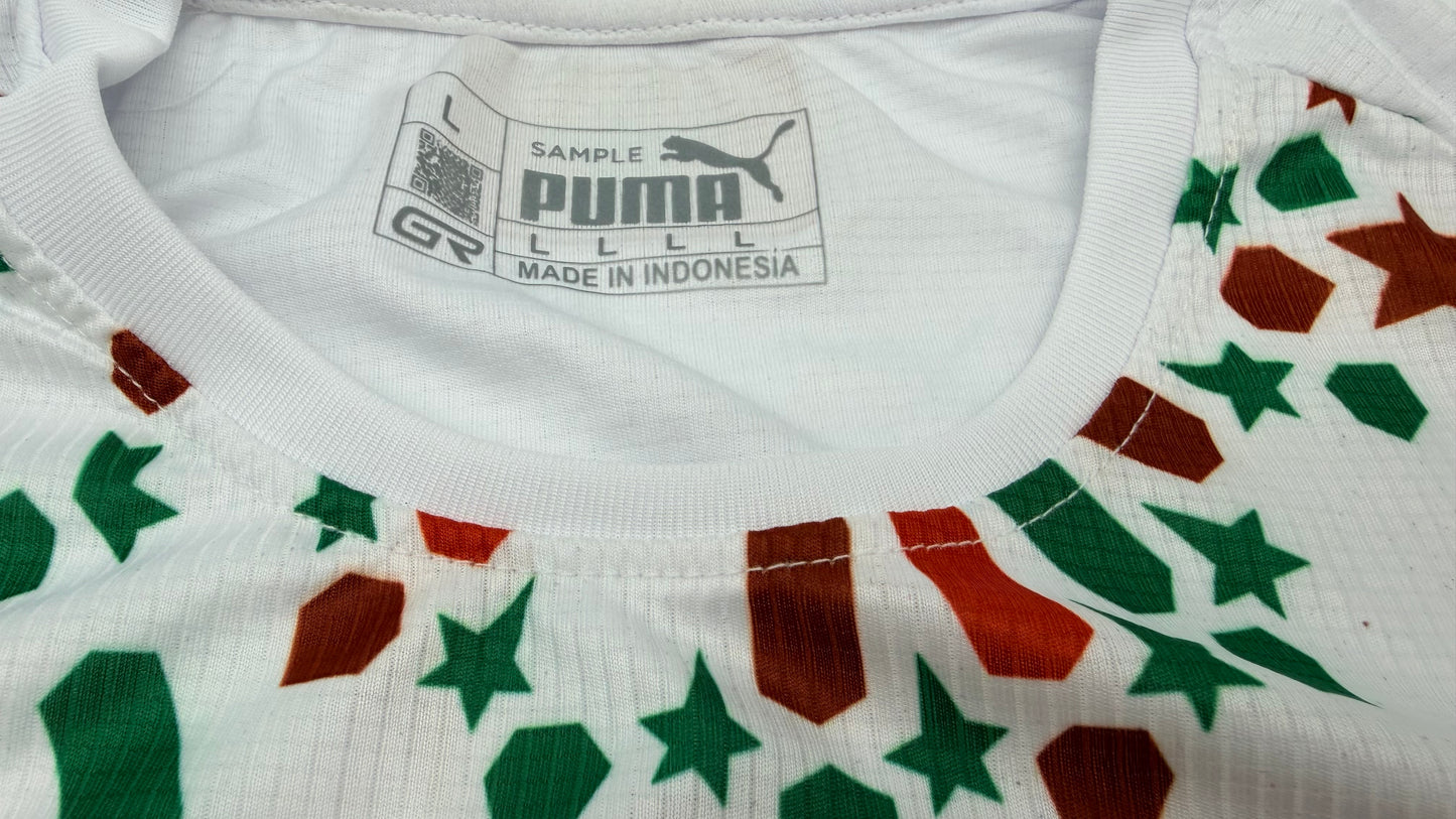 Maillot puma rouge et blanc Maroc taille L (taille petit (s) )