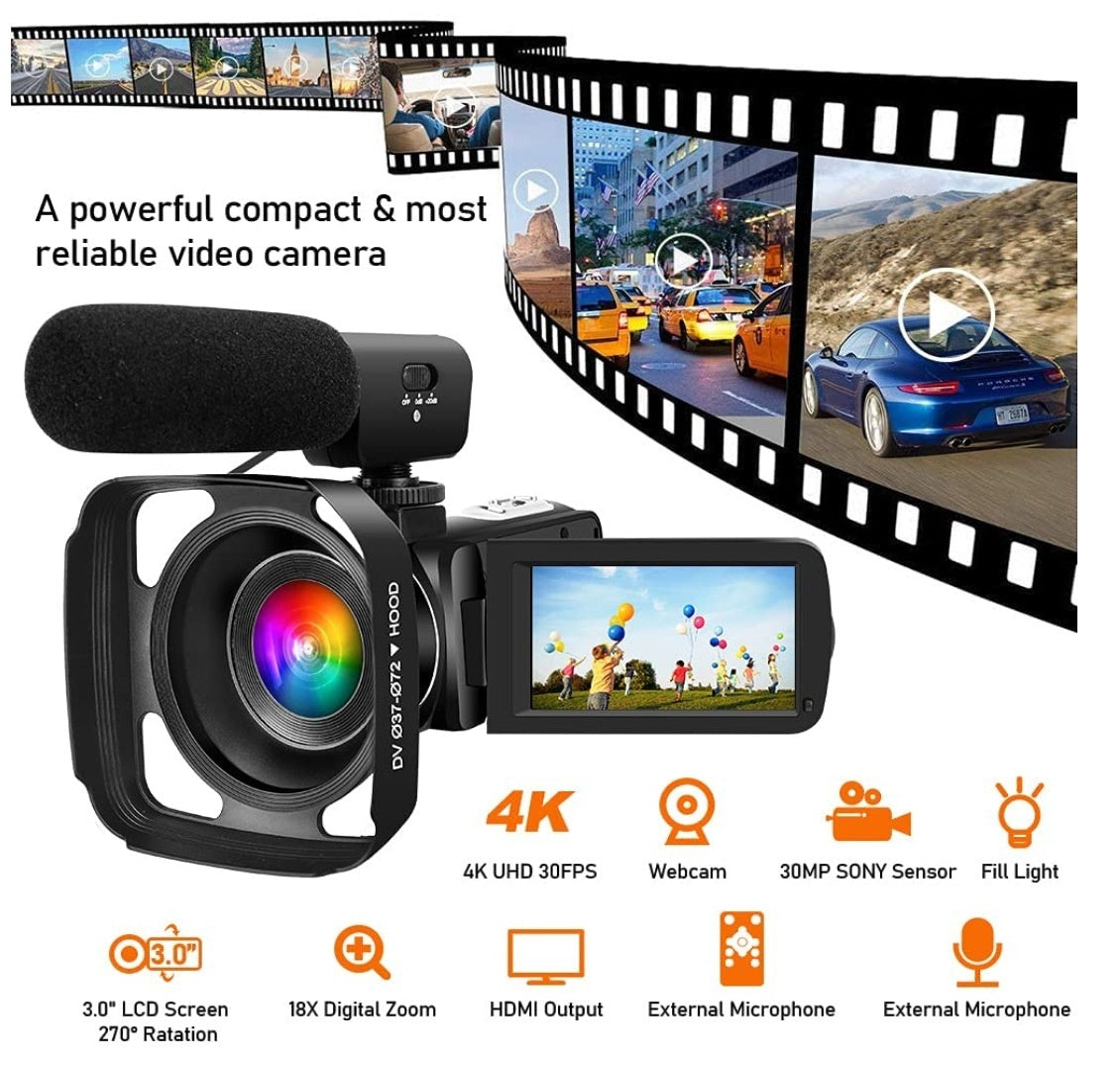 Caméra vidéo numérique version anglaise 27K HD 48 millions de pixels Caméra de voyage domestique