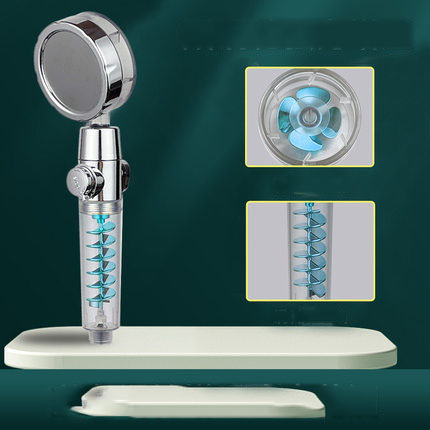 Pommeau de Douche "Turbo-Flow" – Haute Pression, Hélice Rotative & Économie d'Eau