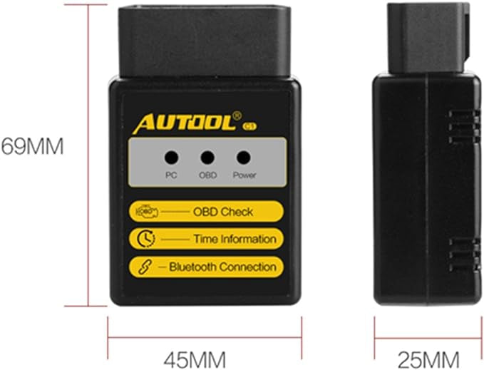 Autool Lecteur de codes d'erreur Bluetooth Scanner OBD C1 V1.5 pour ELM327 pour Torque Android OBDII