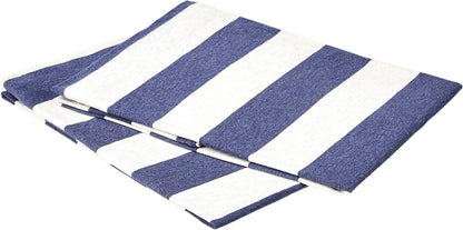 oreillers en jersey, paquet de 2, larges rayures-65 x 65 cm, marine