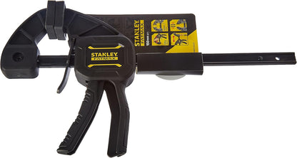 Stanley Fmht0 Serre-Joint M 150 Gamme FatMax - Travaux De Précision - Patin De Protection Amovibles - Rainure En V Pour Maintien Des Tubes - Rail En Acier - Corps En Nylon Renforcé