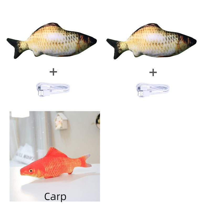 Poisson Interactif "Real-Flop" – Jouet Électrique Sautillant & Rechargeable USB