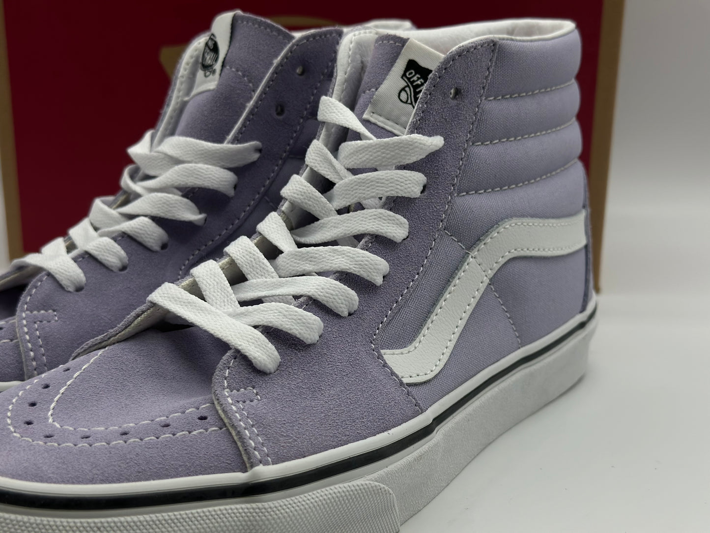 Vans Sk8-hi Baskets violet tulipe/blanc véritable, pointure femme et homme
