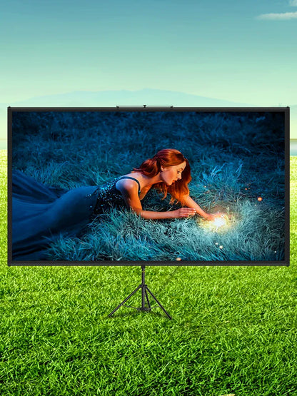 Écran de Projection avec Trépied 60" - Toile de Projection 152,4 cm - 4K HD - Angle de Vue 160 degré