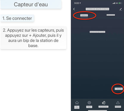 Capteur d'eau : fonctionne uniquement avec notre système de sécurité intelligent AGSHome