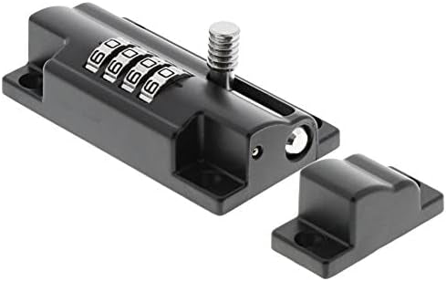 Verrou mécanique, Pêne rond, Targette pour porte affleurante, Dispositif de sécurité galvanisé pour cadenas, Ne craint pas la météo, RS 110 C SB, 112 x 50 mm
