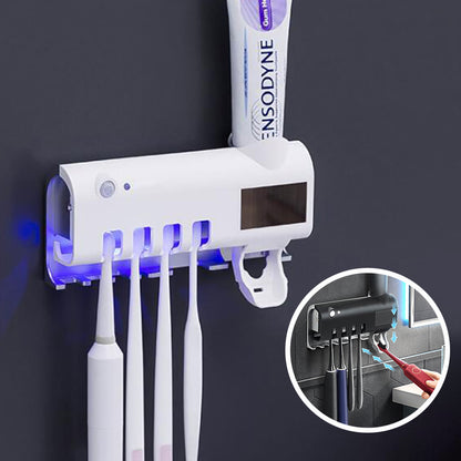 Stérilisateur UV "Pure-Smile" – Support Brosse à Dents Intelligent & Distributeur Automatique de Dentifrice