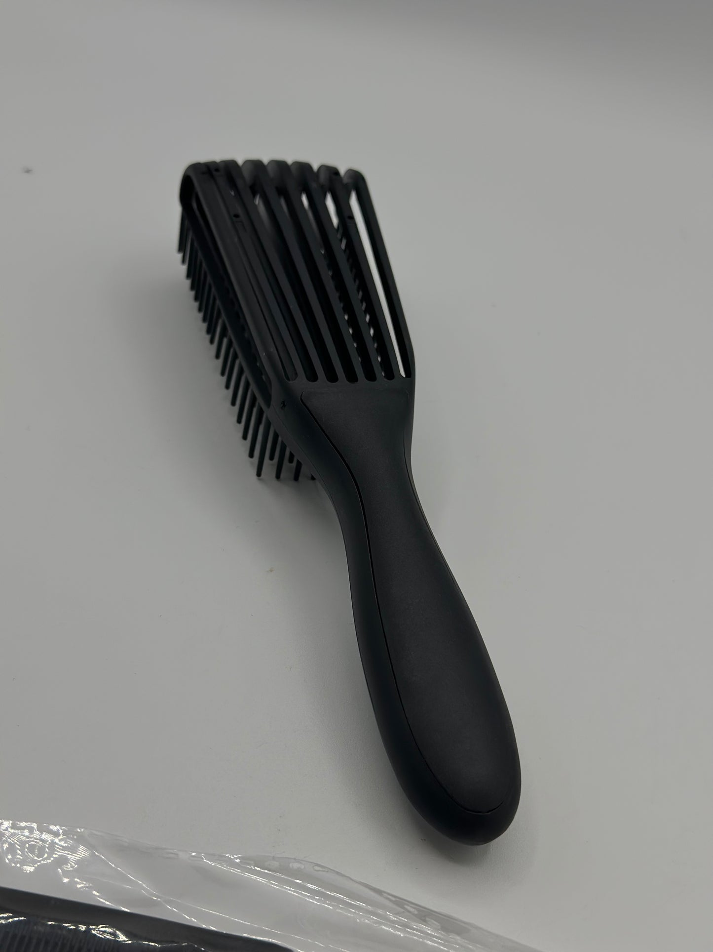Kits 3 pièces peigne noir à huit griffes peigne en silicone souple pour cheveux bouclés secs et humides