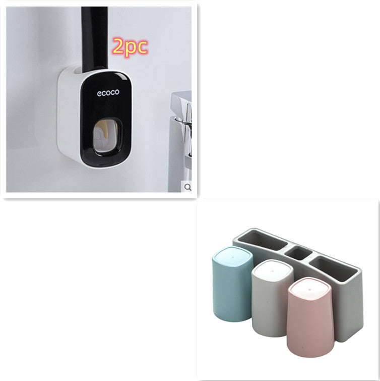 Distributeur "Smile-Press" – Porte-Dentifrice Automatique & Support Mural Antibacté