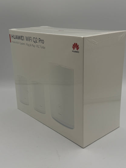 HUAWEI Wi-Fi Q2 Pro (1 Base + 2 Satellites) Système Hybride Maillé 5GHz et CPL Un Réseau Unique Plug & Play Faible Latence Gigabit Powerline Ports GE Optimisation Wi-Fi 5GHz