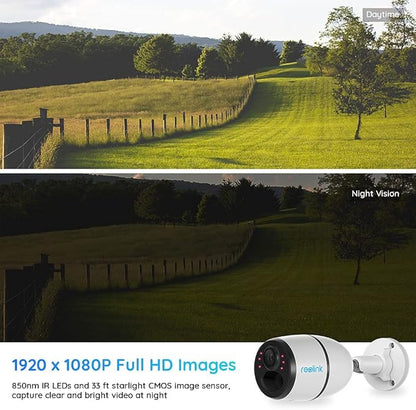 Reolink Go Caméra 3G/4G LTE Surveillance Extérieure sans Fil avec Batterie Rechargeable, 1080P Caméra Carte SIM avec Détection PIR, Audio Bidirectionnel, Fente Carte SD, Vision Nocturne