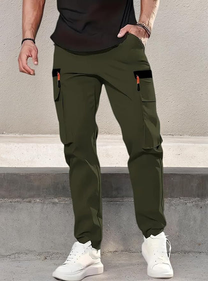 Pantalon cargo pour homme, jambe droite, randonnée, entraînement en plein air avec poche
Taille: M