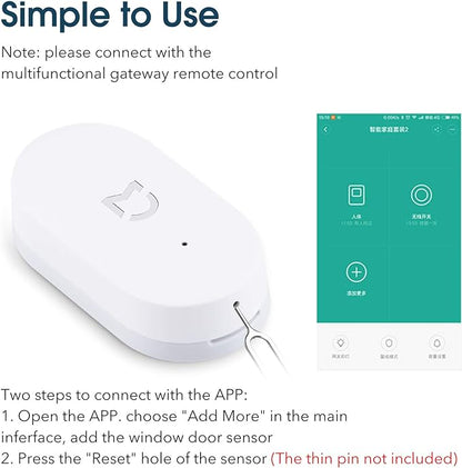 Détecteur de Porte et de Fenêtre, Mijia, Connexion sans Fil Zigbee