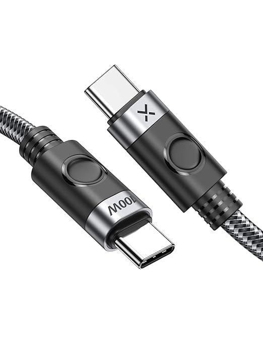 Câble USB C vers USB C 100 W, charge 20 V/5 A PD Type C - 0,6 m certifié, neuf