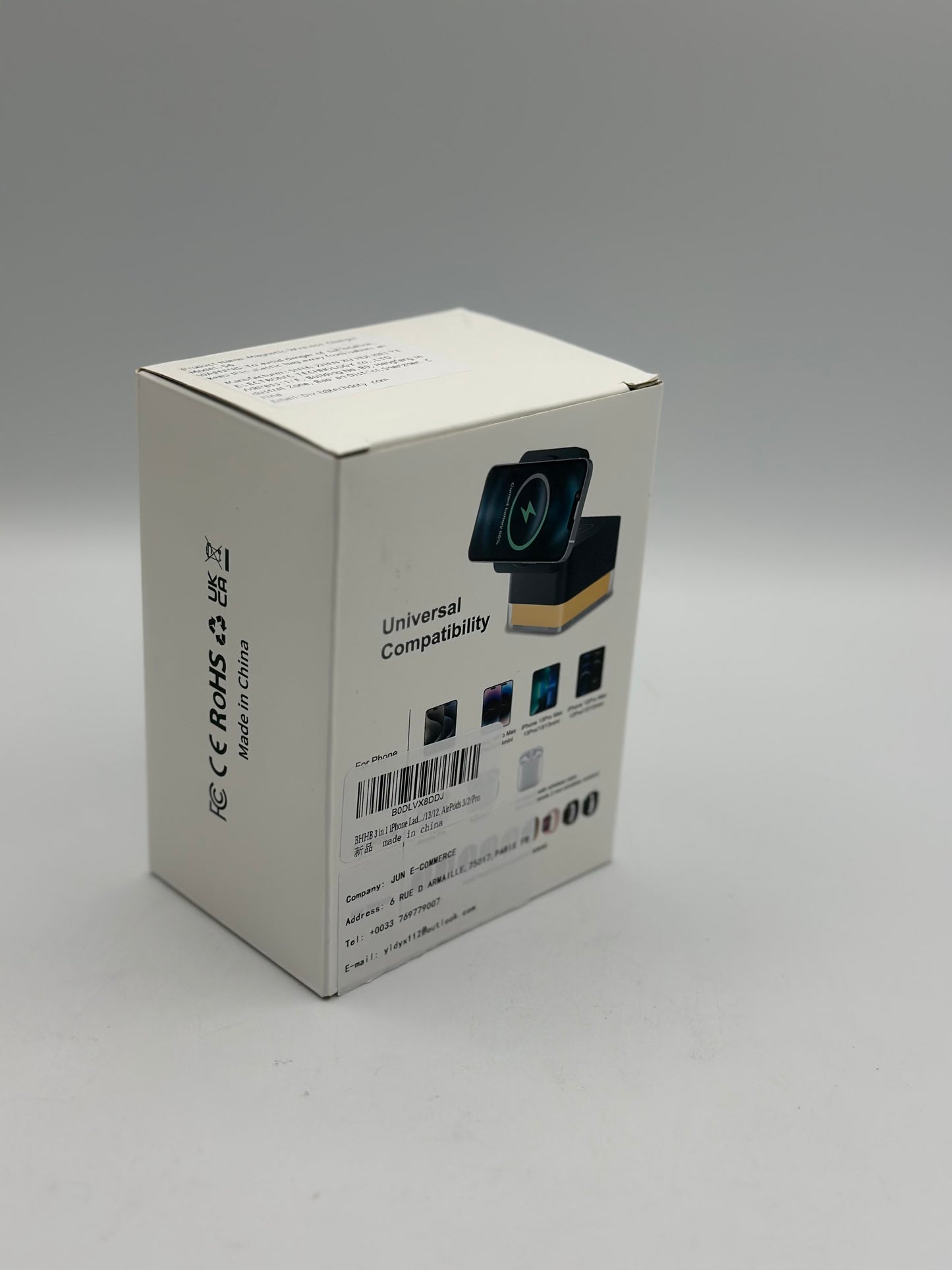 Station de charge 3 en 1 compatible avec Magsafe - Chargeur sans fil pour iPhone 16/16 Pro/16 Pro Max/15/14/13/12, AirPods 3/2/Pro