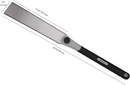 Amazon Basics Scie japonaise à double tranchant pour travail du bois 33 cm