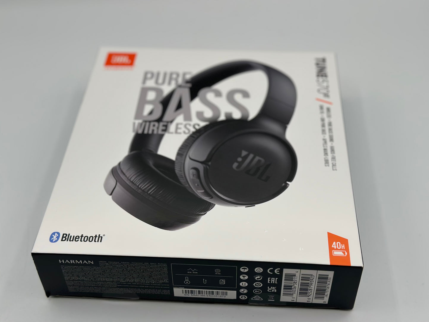 Casque supra-auriculaire sans fil JBL Tune BT Noir