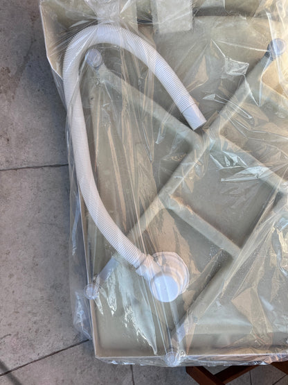 Receveur composante cab. 1/4 de cercle, blanc L.90 x l.90 cm