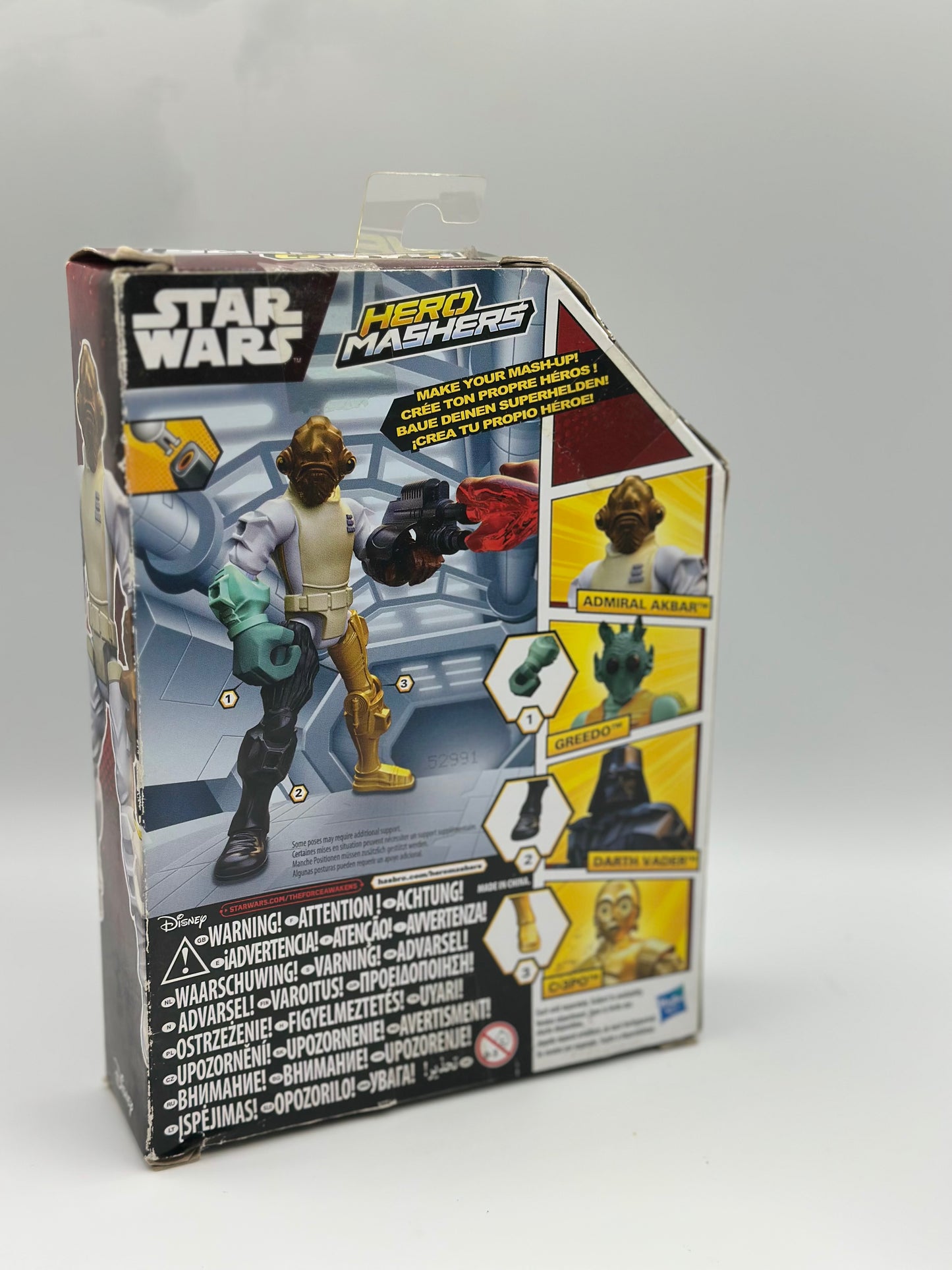 Star Wars Hero Mashers Figurine Amiral Ackbar du Film Épisode VI – Multicolore