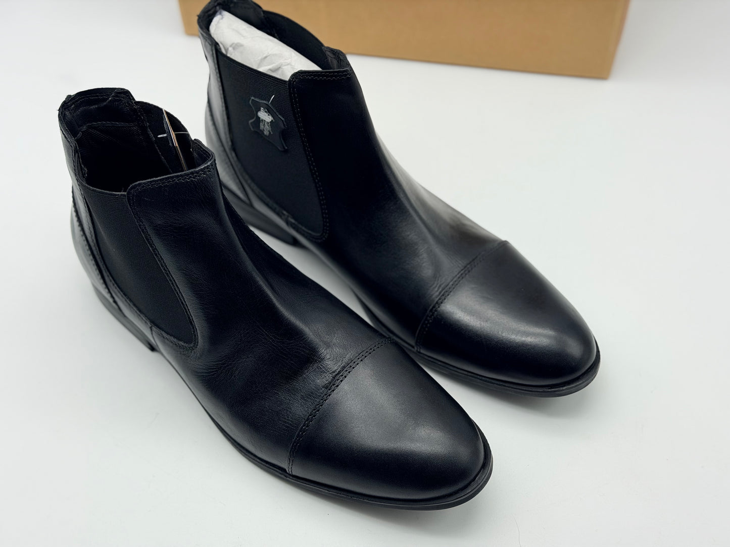 Bottines NOIR Homme motif Uni A enfiler
