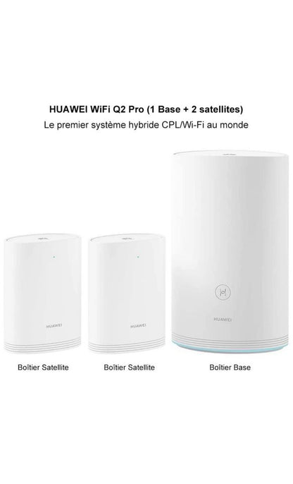 HUAWEI Wi-Fi Q2 Pro (1 Base + 2 Satellites), Powerline Wi-Fi Maillé 5GHz et CPL