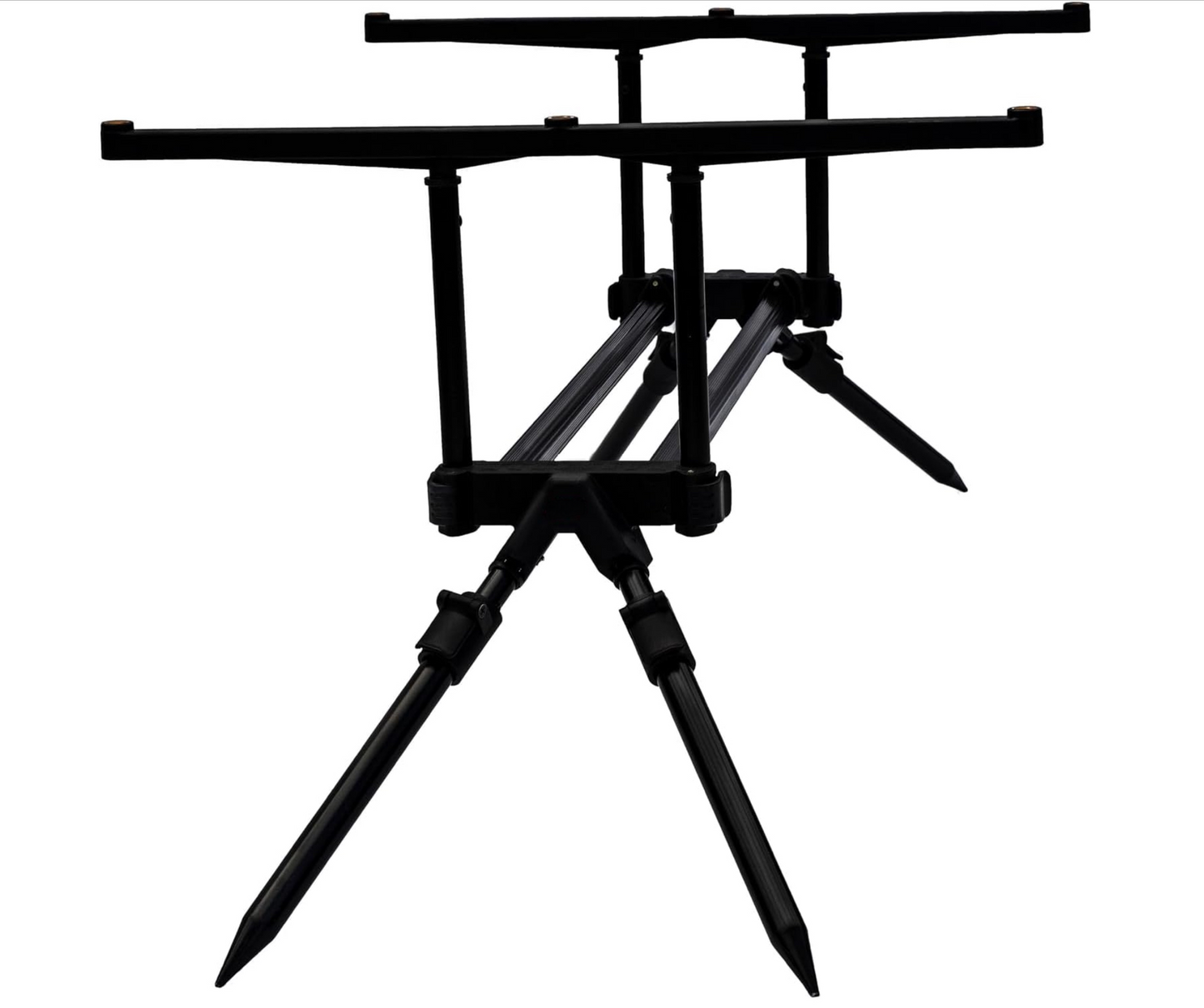 Kit de base Rod Pod et détecteurs de morsure avec tout ce dont vous avez besoin pour vous lancer dans la pêche à la carpe, comprend un pod de canne avec trois barres de canne, Noir