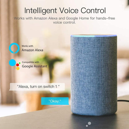 Interrupteur WiFi Alexa Sans Fil Tactile, Commutateur de 3 Canaux Connecté Intelligent, Commande à Distance Par Téléphone, Relais Compatible avec Google Home