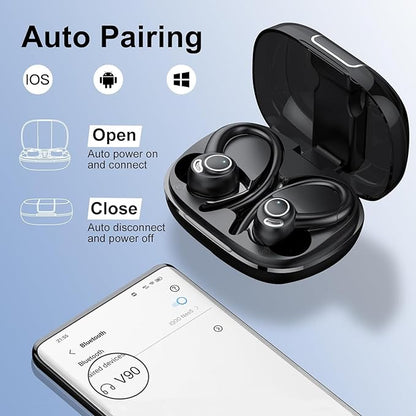 Écouteurs Bluetooth 5.3 Hi-FI Stéréo, 48H Ecouteur sans Fil Sport avec Antibruit CVC8.0 neuves