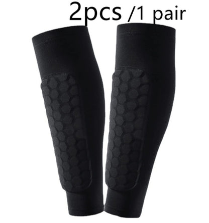 Protège-Tibia "Hexa-Shield" – Manchon de Compression Anti-Collision en Nid d'Abeille