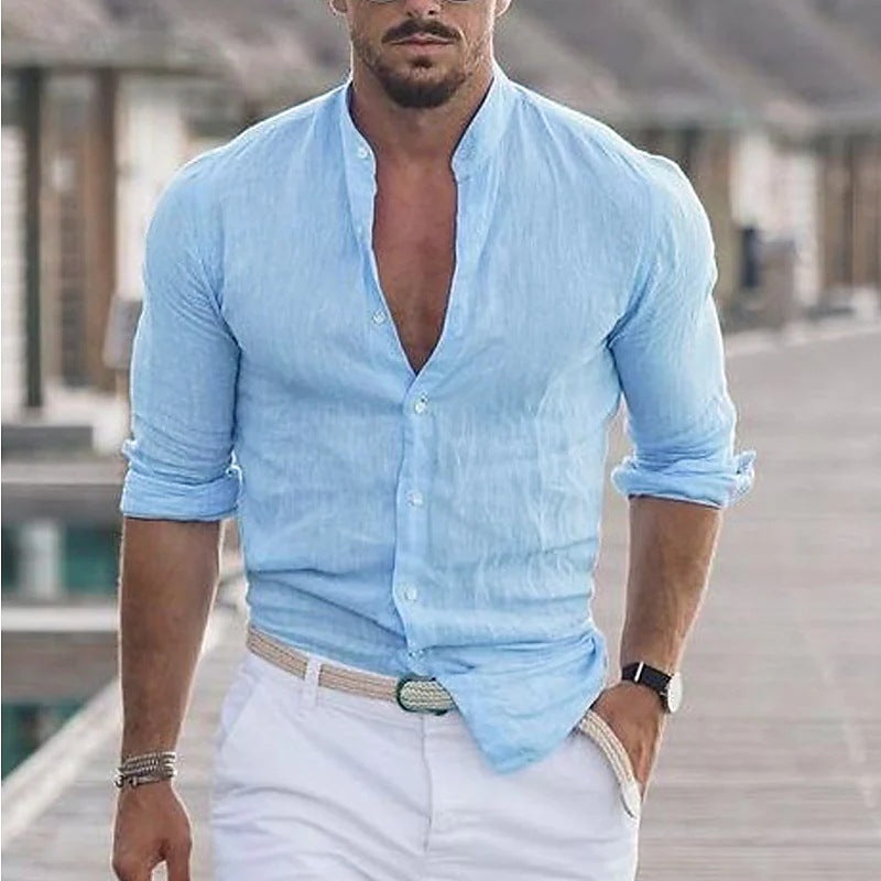 Chemise "Aura Summer" – Col Cubain & Texture Légère