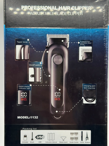Tondeuse à Cheveux électrique pour Homme, Tondeuse à Cheveux Rechargeable avec 4 Peignes de Limitation, Kit de Coupe de Cheveu