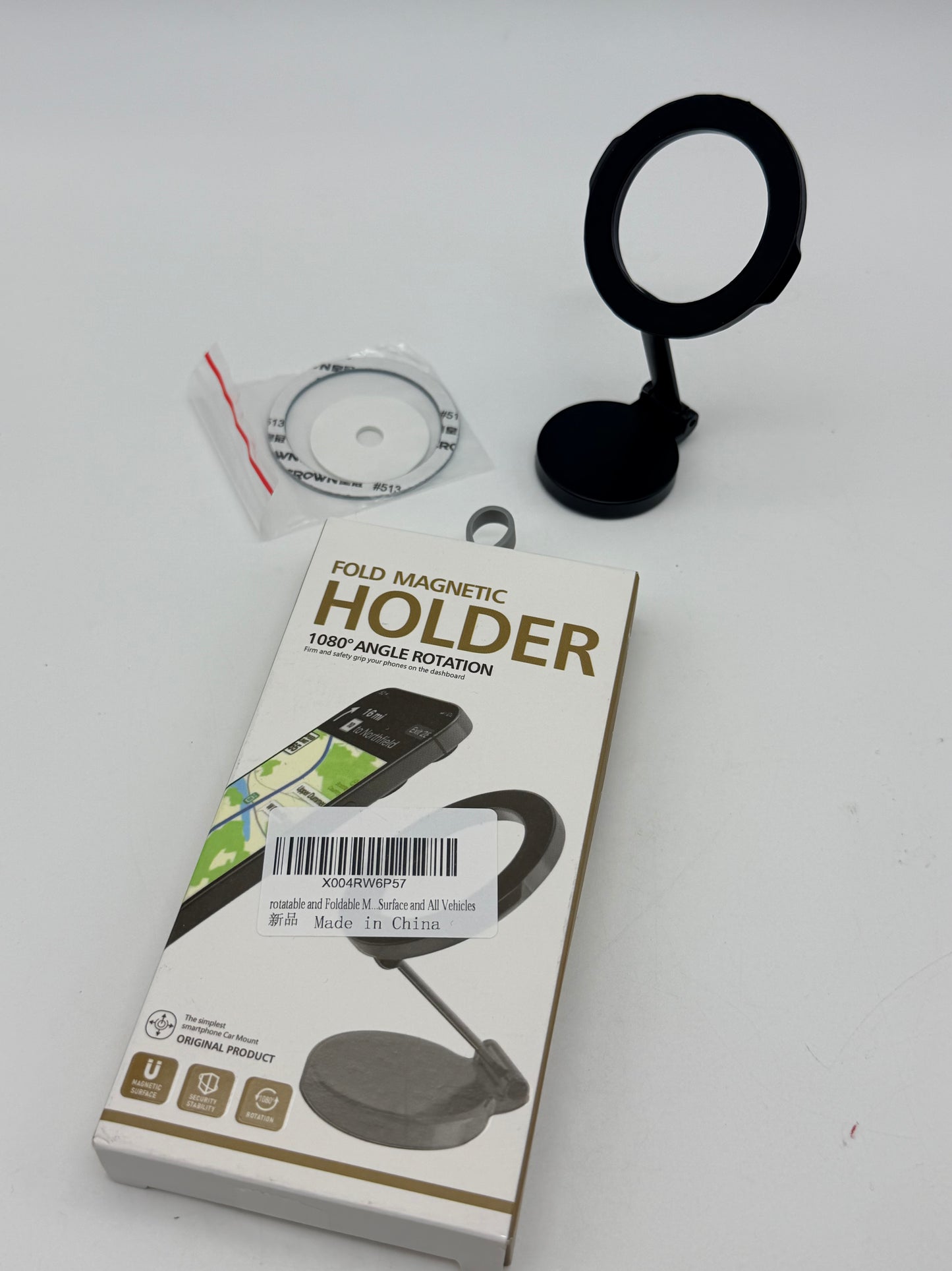 SokolOk Support magnétique pour voiture - Support magnétique pliable à 360° - Compatible avec tous les téléphones, Galaxy, smartphones, iPhone