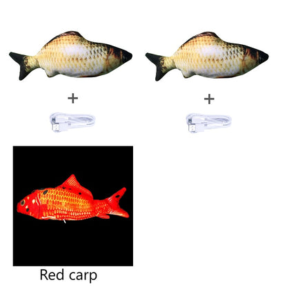Poisson Interactif "Real-Flop" – Jouet Électrique Sautillant & Rechargeable USB