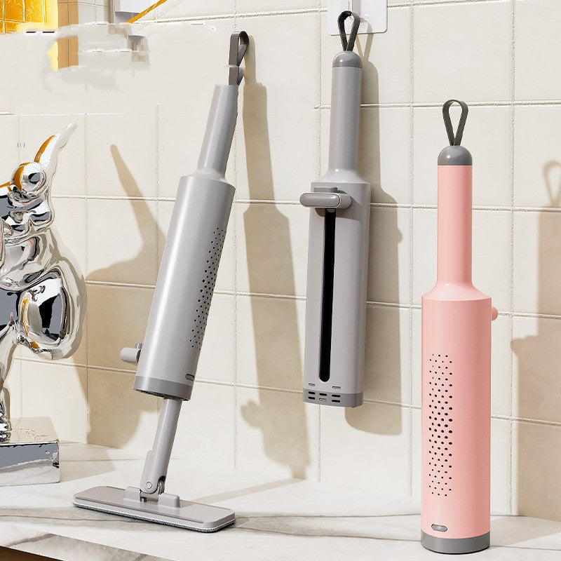 Mini serpserpilliè Auto-Pressible Rotative Avec Brosse À Crevasse Sans Lavage À La Main Avec 2 Tampons En Microfibre Réutilisables
