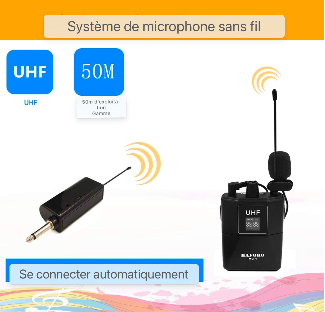 Microphone Lavalier sans fil 48 canaux UHF Caméra sans fil Microphone Lavalier sans fil Compatible pour DSLR Smartphone Caméra pour enregistrement vidéo Programme Hébergement Enseignement et entretien (occasion) excellent état